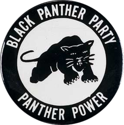 Black Pantehr Party Good Park Rebellion Button