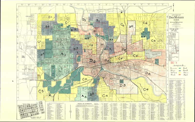 HOLC Map Des Moines